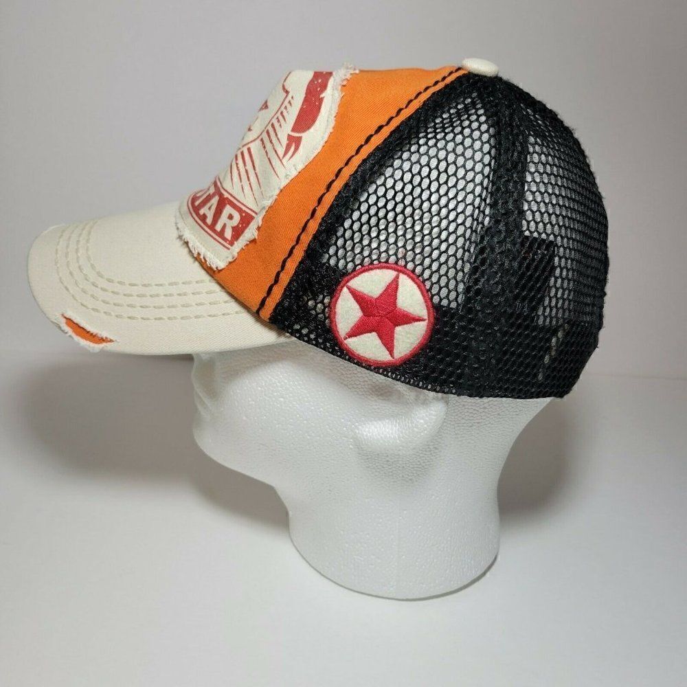 KBETHOS Lonestar Snapback Hat Distressed Baseball Cap Mesh Back Adjustable - Picture 3 of 11